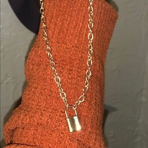 Trendy Chain & Lock necklace